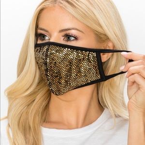 🔴3 for $12🔴•At the Disco•Chic Face Mask (Gold Edition)